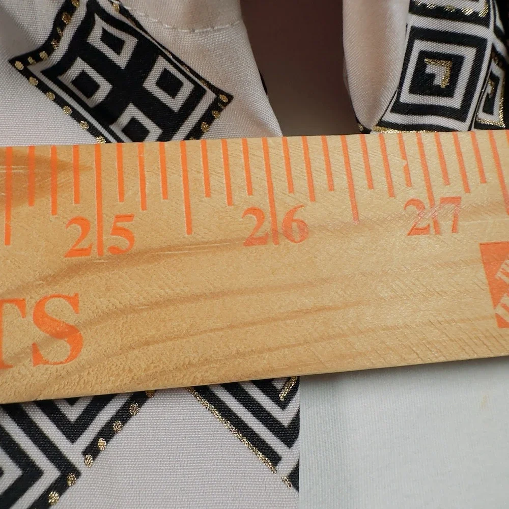 Vassari Shirt Men 3XL Button Up White Geometric Print Long Sleeve 100 Cotton